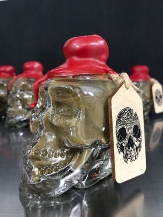 Crystal Skull Extract with hand made wood tag